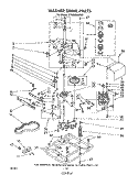 WASHER DRIVE Diagram and Parts List for LT4900XMW0  Whirlpool Washer Dryer Combo