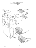 FREEZER LINER Diagram and Parts List for 7GD25DFXFW00  Whirlpool Refrigerator