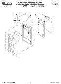 CONTROL PANEL PARTS Diagram and Parts List for YGH5184XPB0  Whirlpool Microwave