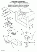 FREEZER LINER PARTS Diagram and Parts List for KBFS20EVWH00  KitchenAid Refrigerator