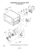 MAGNETRON AND AIRFLOW Diagram and Parts List for MW120EXP0  Whirlpool Microwave