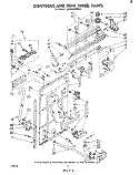 CONTROLS AND REAR PANEL Diagram and Parts List for LA5430XMW2  Whirlpool Washer
