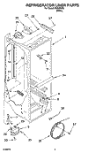 REFRIGERATOR LINER PARTS Diagram and Parts List for INQ225300  Inglis Refrigerator