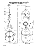 AGITATOR, BASKET AND TUB Diagram and Parts List for 4XLA87W92AW0  Whirlpool Washer