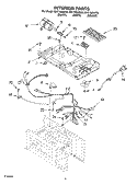 INTERIOR Diagram and Parts List for GH7155XKB0  Whirlpool Microwave