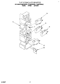 LATCH BOARD Diagram and Parts List for KHMS105BBL1  KitchenAid Microwave