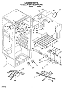 LINER PARTS Diagram and Parts List for RT18VKXKQ01  Roper Refrigerator