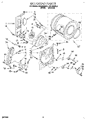 BULKHEAD Diagram and Parts List for RGL4636BL1  Roper Dryer