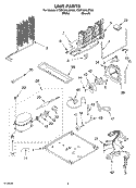 UNIT Diagram and Parts List for KTRP19KLWH00  KitchenAid Refrigerator