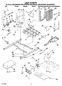 UNIT PARTS Diagram and Parts List for KSRL25FRBL02  KitchenAid Refrigerator