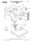 TOP AND CONSOLE PARTS Diagram and Parts List for 4GWGD4900YQ0  Whirlpool Dryer