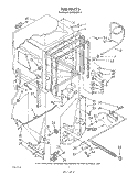 TUB, LITERATURE AND OPTIONAL Diagram and Parts List for DU9200XT4  Whirlpool Dishwasher