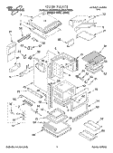 OVEN Diagram and Parts List for SB160PEDQ0  Whirlpool Wall Oven