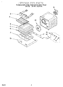 INTERNAL OVEN Diagram and Parts List for KEBS177DWH4  KitchenAid Wall Oven