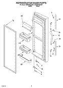 REFRIGERATOR DOOR Diagram and Parts List for 3XES0FHQKB01  Whirlpool Refrigerator