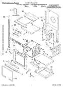 OVEN, LITERATURE Diagram and Parts List for KEMC378HWH0  KitchenAid Microwave Oven Combo