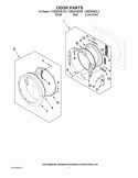 DOOR PARTS Diagram and Parts List for YWED97HEXL0  Whirlpool Dryer