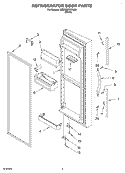 REFRIGERATOR DOOR Diagram and Parts List for 6GD22DCXHW01  Whirlpool Refrigerator