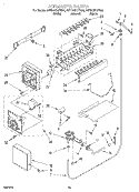 ICE MAKER, LIT/OPTIONAL Diagram and Parts List for 3VED29DQFN00  Whirlpool Refrigerator