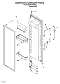 REFRIGERATOR DOOR PARTS Diagram and Parts List for ID2HHEXTS00  Whirlpool Refrigerator