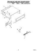 TOP GRILLE AND UNIT COVER Diagram and Parts List for KSSS36FKX01  KitchenAid Refrigerator