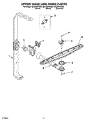 UPPER WASH AND RINSE PARTS Diagram and Parts List for GU2200XTSB0  Whirlpool Dishwasher