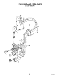 FILL HOSE AND CORD Diagram and Parts List for KPDI620T0  KitchenAid Dishwasher