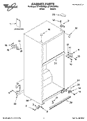 CABINET PARTS Diagram and Parts List for ET1PHKXPQ04  Whirlpool Refrigerator