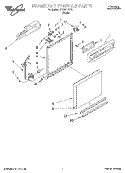 FRAME AND CONSOLE Diagram and Parts List for DP920PFGY2  Whirlpool Dishwasher