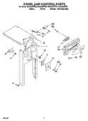 PANEL AND CONTROL PARTS Diagram and Parts List for GX900QPPB0  Whirlpool Trash Compactor