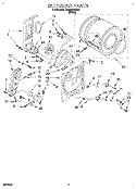 BULKHEAD Diagram and Parts List for LGR2614DW0  Whirlpool Dryer
