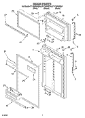 DOOR PARTS Diagram and Parts List for ET1CHKXKQ04  Whirlpool Refrigerator