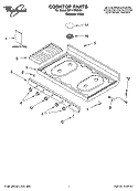 COOKTOP PARTS Diagram and Parts List for SF111PXSQ1  Whirlpool Range