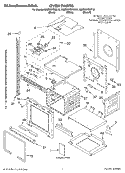 OVEN, LITERATURE Diagram and Parts List for KEBS207DWH12  KitchenAid Wall Oven