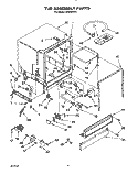 TUB, LIT/OPTIONAL Diagram and Parts List for DU8000XX5  Whirlpool Dishwasher