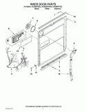 INNER DOOR PARTS Diagram and Parts List for KUDE60FXBL2  KitchenAid Dishwasher