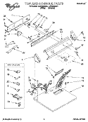 TOP AND CONSOLE, LIT/OPTIONAL Diagram and Parts List for LGR6646BW1  Whirlpool Dryer
