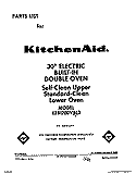 COVER Diagram and Parts List for KEBI200VBL3  KitchenAid Wall Oven