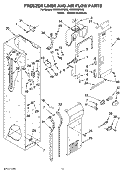 FREEZER LINER AND AIR FLOW PARTS Diagram and Parts List for KSSO36QTX02  KitchenAid Refrigerator