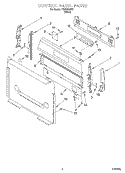 CONTROL PANEL Diagram and Parts List for TGS325GW7  Estate Range