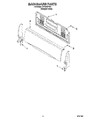 BACKGUARD PARTS Diagram and Parts List for SF3020SKQ4  Whirlpool Range