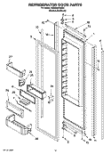 REFRIGERATOR DOOR PARTS Diagram and Parts List for KSSO42FMX03  KitchenAid Refrigerator