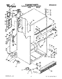 CABINET Diagram and Parts List for ET18DKXWN01  Whirlpool Refrigerator