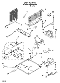 UNIT PARTS Diagram and Parts List for GARF19XXPK00  Whirlpool Refrigerator