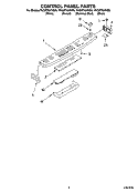 CONTROL PANEL PARTS Diagram and Parts List for YKGRT607HT9  KitchenAid Range