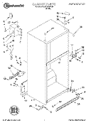 CABINET Diagram and Parts List for 3XKVN490000  Whirlpool Refrigerator