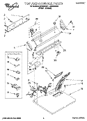 TOP AND CONSOLE, LIT/OPTIONAL Diagram and Parts List for LGR5624BN1  Whirlpool Dryer