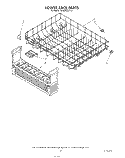 LOWER RACK Diagram and Parts List for 4KUDP220T2  KitchenAid Dishwasher