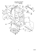 FRAME Diagram and Parts List for KUCC151GBT1  KitchenAid Trash Compactor