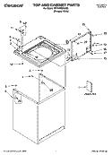 TOP AND CABINET PARTS Diagram and Parts List for 7MTAWS800JQ5  Estate Washer